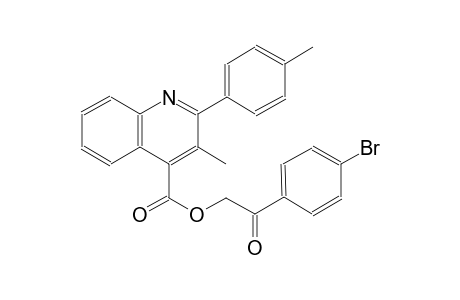 4-quinolinecarboxylic acid, 3-methyl-2-(4-methylphenyl)-, 2-(4-bromophenyl)-2-oxoethyl ester
