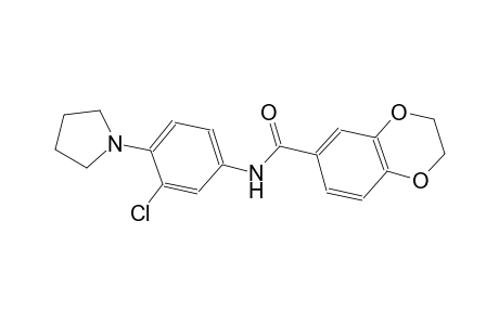 1,4-benzodioxin-6-carboxamide, N-[3-chloro-4-(1-pyrrolidinyl)phenyl]-2,3-dihydro-