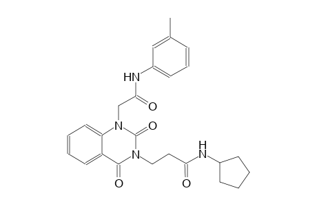 N-cyclopentyl-3-(2,4-dioxo-1-[2-oxo-2-(3-toluidino)ethyl]-1,4-dihydro-3(2H)-quinazolinyl)propanamide