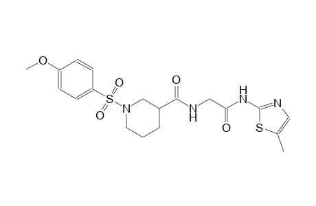 3-piperidinecarboxamide, 1-[(4-methoxyphenyl)sulfonyl]-N-[2-[(5-methyl-2-thiazolyl)amino]-2-oxoethyl]-