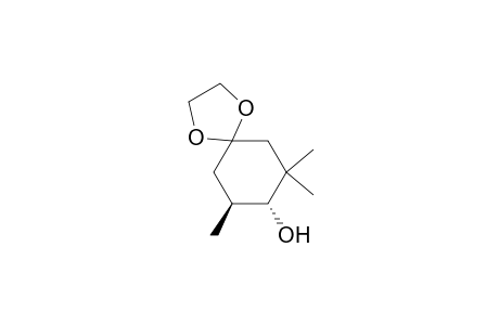 1,4-Dioxaspiro[4.5]decan-8-ol, 7,7,9-trimethyl-, trans-