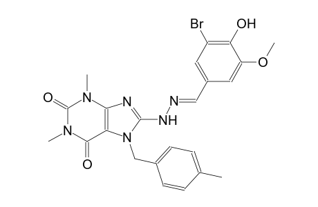 3-bromo-4-hydroxy-5-methoxybenzaldehyde [1,3-dimethyl-7-(4-methylbenzyl)-2,6-dioxo-2,3,6,7-tetrahydro-1H-purin-8-yl]hydrazone