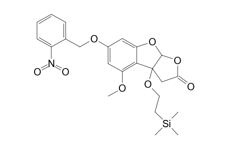 6-o-Nitrobenzyloxy-4-methyoxy-3a-(2-(trimethylsilyl)eth-1-oxy]-3a,8a-dihydro-furo[2,3-b]benzofuran-2(3H)-one