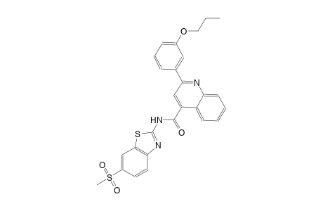 N-[6-(methylsulfonyl)-1,3-benzothiazol-2-yl]-2-(3-propoxyphenyl)-4-quinolinecarboxamide