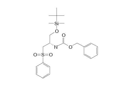 (R)-2-BENZYLOXYCARBONYLAMINO-1-(TERT.-BUTYLDIMETHYLSILYLOXY)-3-PHENYLSULFONYLPROPANE