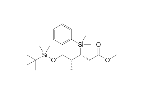 Methyl (3R*,4R*)-5-(tert-Butyldimethylsiloxy)-4-methyl-3-dimethyl(phenyl)silylpentanoate