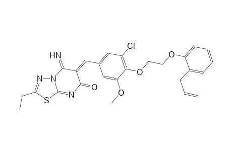 7H-[1,3,4]thiadiazolo[3,2-a]pyrimidin-7-one, 6-[[3-chloro-5-methoxy-4-[2-[2-(2-propenyl)phenoxy]ethoxy]phenyl]methylene]-2-ethyl-5,6-dihydro-5-imino-, (6Z)-