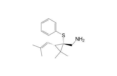 trans-2,2-Dimethyl-3-(2-methyl-1-propenyl)-1-(phenylthio)cyclopropanemethanamine