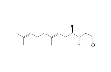 (3S,4R,6E)-3,4,7,11-tetramethyldodeca-6,10-dienal