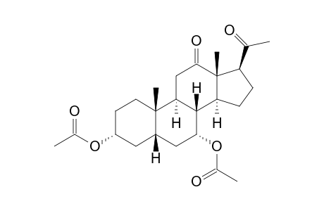 (3.alpha.,5.beta.,7.alpha.)-3,7-Bis(acetyloxy)pregnane-12,20-dione