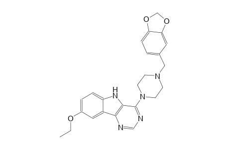 4-[4-(1,3-benzodioxol-5-ylmethyl)-1-piperazinyl]-8-ethoxy-5H-pyrimido[5,4-b]indole