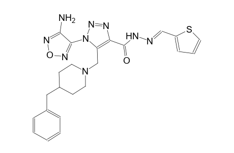 1-(4-amino-1,2,5-oxadiazol-3-yl)-5-[(4-benzyl-1-piperidinyl)methyl]-N'-[(E)-2-thienylmethylidene]-1H-1,2,3-triazole-4-carbohydrazide