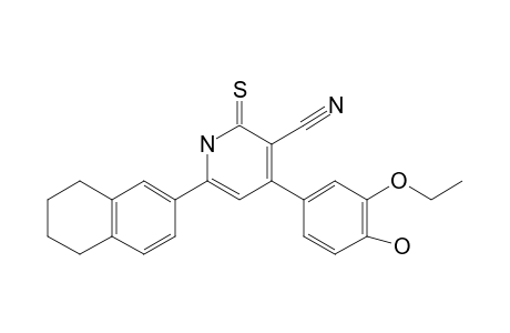 4-(3-ETHOXY-4-HIDROXYPHENYL)-6-(1,2,3,4-TETRAHYDRONAPHTHALEN-6-YL)-2-THIOXO-1,2-DIHYDROPYRIDINE-3-CARBONITRILE