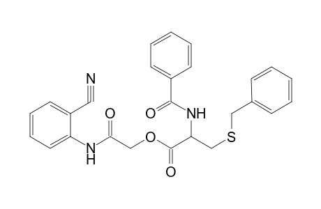 Propanoic acid, 2-(benzoylamino)-3-[(phenylmethyl)thio]-, 2-[(2-cyanophenyl)amino]-2-oxoethyl ester