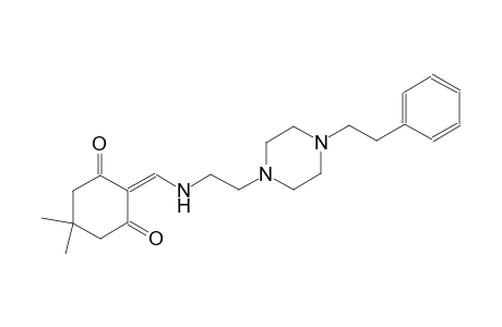 5,5-dimethyl-2-[({2-[4-(2-phenylethyl)-1-piperazinyl]ethyl}amino)methylene]-1,3-cyclohexanedione