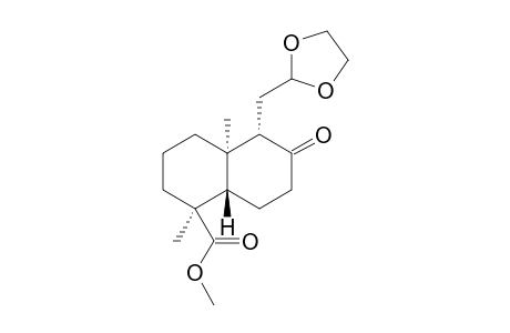 methyl (1S,4aR,5S,8aS)-5-(1,3-dioxolan-2-ylmethyl)-1,4a-dimethyl-6-oxo-decalin-1-carboxylate