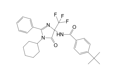 4-tert-Butyl-N-[1-cyclohexyl-5-oxo-2-phenyl-4-(trifluoromethyl)-4,5-dihydro-1H-imidazol-4-yl]benzamide