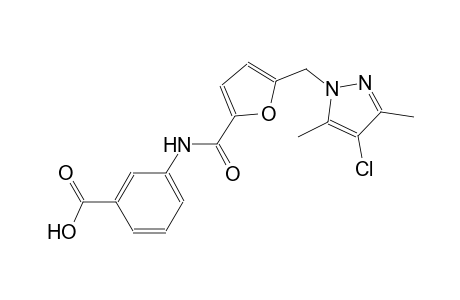 3-({5-[(4-chloro-3,5-dimethyl-1H-pyrazol-1-yl)methyl]-2-furoyl}amino)benzoic acid