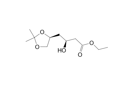 (3S)-4-[(4S)-2,2-dimethyl-1,3-dioxolan-4-yl]-3-hydroxy-butyric acid ethyl ester