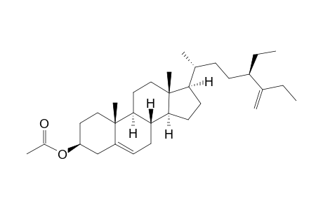 27-Norstigmasta-5,25-dien-3-ol, 25-ethyl-, acetate, (3.beta.,24.xi.)-
