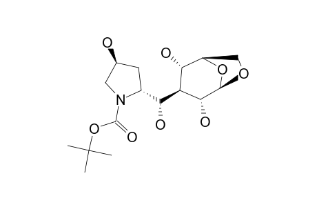 1,6-ANHYDRO-3-DEOXY-3-[(1'R)-N-TERT.-BUTYLOXYCARBONYL-2',3',5'-TRIDEOXY-2',5'-IMINO-L-ERYTHRO-PENTITOL-1'-C-YL]-BETA-D-GLUCOPYRANOSE