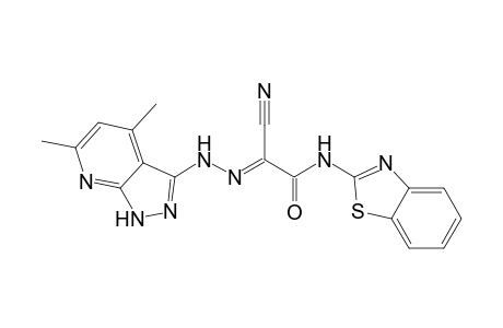 N-(benzothiazol-2-yl)-2-cyano-2-[(4,6-dimethyl-1H-pyrazolo[3,4-b]pyridine-3-yl)hydrazono]acetamide