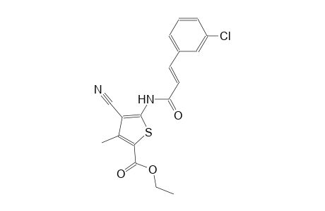 ethyl 5-{[(2E)-3-(3-chlorophenyl)-2-propenoyl]amino}-4-cyano-3-methyl-2-thiophenecarboxylate
