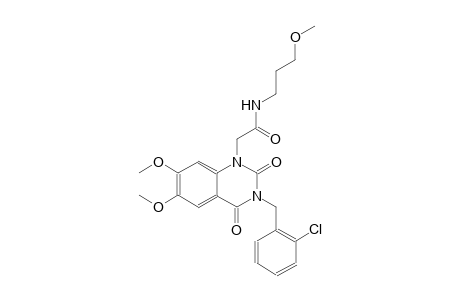 2-(3-(2-chlorobenzyl)-6,7-dimethoxy-2,4-dioxo-3,4-dihydro-1(2H)-quinazolinyl)-N-(3-methoxypropyl)acetamide