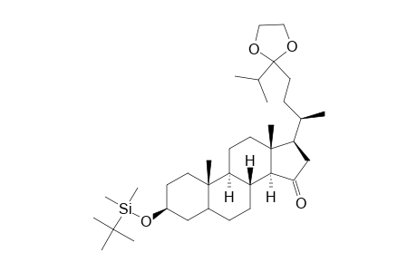 3.beta.-(t-Butyldimethylsilyloxy)cholestan-15,24-dione 24-ethylene ketal