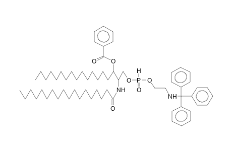 3-BENZOYL-2-STEAROYL-RAC-SFINGANIN-1-(N-TRIPHENYLMETHYLAMINOETHYL)-H-PHOSPHONATE