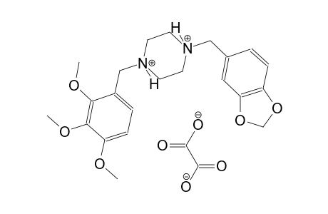 1-(1,3-benzodioxol-5-ylmethyl)-4-(2,3,4-trimethoxybenzyl)piperazinediium oxalate