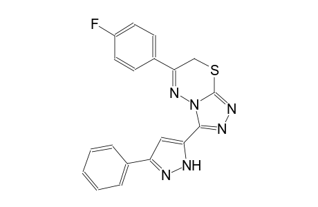 6-(4-fluorophenyl)-3-(3-phenyl-1H-pyrazol-5-yl)-7H-[1,2,4]triazolo[3,4-b][1,3,4]thiadiazine