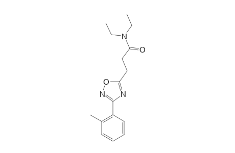 N,N-DIETHYL-3-[3-(ORTHO-TOLYL)-1,2,4-OXADIAZOL-5-YL]-PROPIONAMIDE