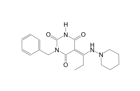 (5E)-1-benzyl-5-[1-(1-piperidinylamino)propylidene]-2,4,6(1H,3H,5H)-pyrimidinetrione