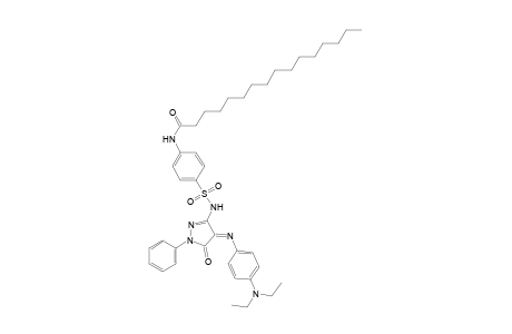 4'-{{4-[p-(diethylamino)phenylimino]-5-oxo-1-phenyl-2-pyrazolin-3-yl}sulfamoyl}hexadecananilide