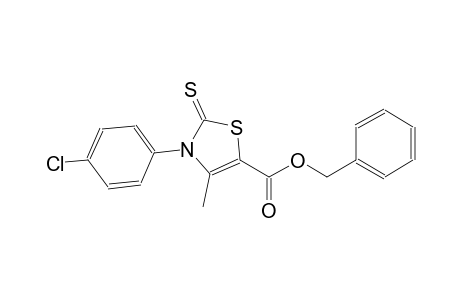 5-thiazolecarboxylic acid, 3-(4-chlorophenyl)-2,3-dihydro-4-methyl-2-thioxo-, phenylmethyl ester