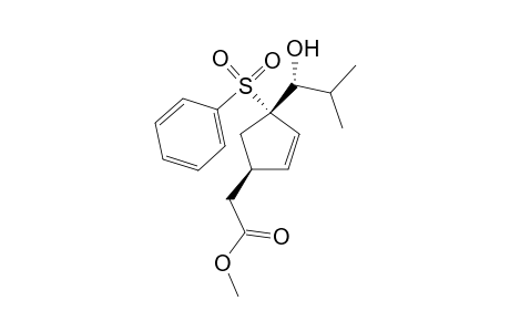 Methyl [(1S*,4S*)-4-benzenesulfonyl-4-{(R*)-1-hydroxy-2-methylpropyl}-2-cyclopenten-1-yl]acetate