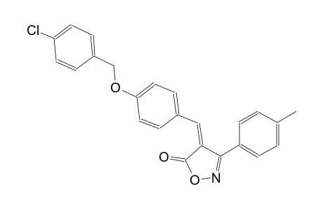 (4Z)-4-{4-[(4-chlorobenzyl)oxy]benzylidene}-3-(4-methylphenyl)-5(4H)-isoxazolone