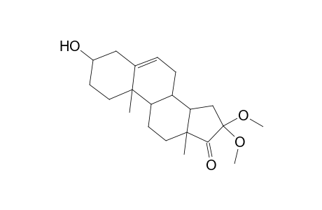 Androst-5-en-17-one, 3-hydroxy-16,16-dimethoxy-, (3.beta.)-
