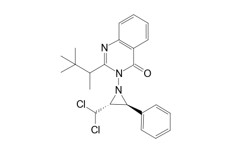 3-[(2R,3S)-2-(dichloromethyl)-3-phenyl-1-aziridinyl]-2-(3,3-dimethylbutan-2-yl)-4-quinazolinone