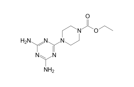 4-(4,6-diamino-s-triazin-2-yl)-1-piperazinecarboxylic acid, ethyl ester