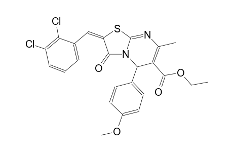 ethyl (2E)-2-(2,3-dichlorobenzylidene)-5-(4-methoxyphenyl)-7-methyl-3-oxo-2,3-dihydro-5H-[1,3]thiazolo[3,2-a]pyrimidine-6-carboxylate
