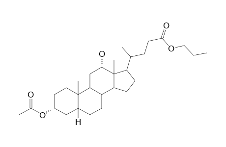 Propyl 3.alpha.-acetoxy-12.alpha.-hydroxy-5.beta.-cholanate