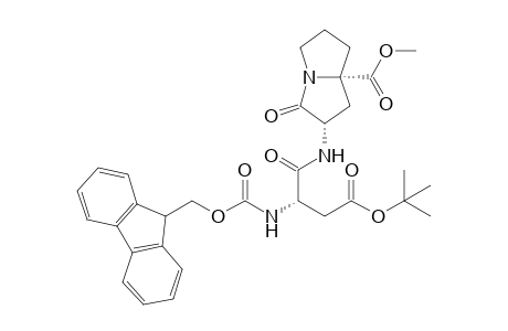 Methyl (2S,7aS)-2-[(2S)-4-tert-butoxy-2-{[(9H-fluoren-9-ylmethoxy)carbonyl]amino}-4-oxobutanoyl)amino]-3-oxotetrahydro-1H-pyrrolizine-7a(5H)-carboxylate