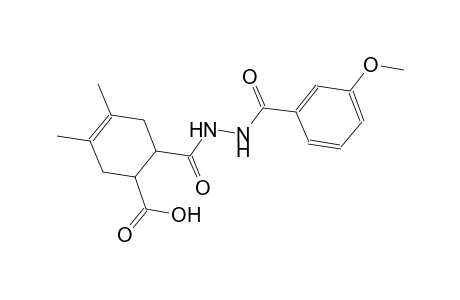6-{[2-(3-methoxybenzoyl)hydrazino]carbonyl}-3,4-dimethyl-3-cyclohexene-1-carboxylic acid