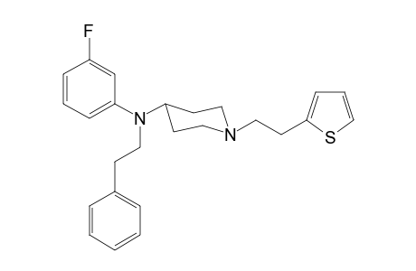 N-3-Fluorophenyl-N-(2-phenylethyl)-1-[2-(thiophen-2-yl)ethyl]piperidin-4-amine