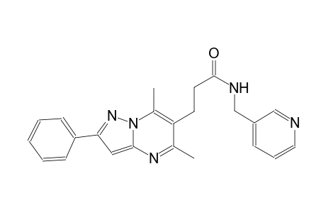 pyrazolo[1,5-a]pyrimidine-6-propanamide, 5,7-dimethyl-2-phenyl-N-(3-pyridinylmethyl)-