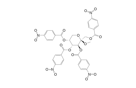 .beta.-D-Fructopyranoside, methyl, tetrakis(4-nitrobenzoate)