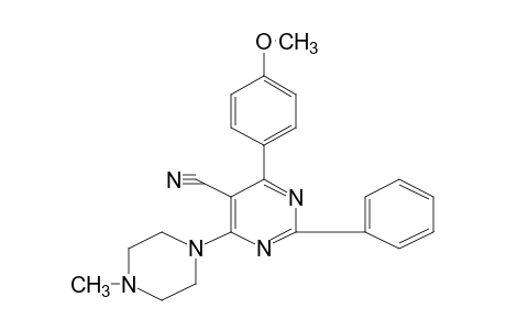 4-(p-METHOXYPHENYL)-6-(4-METHYL-1-PIPERAZINYL)-2-PHENYL-5-PYRIMIDINECARBONITRILE