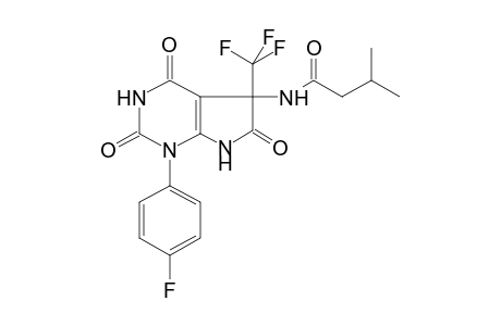 N-[1-(4-fluorophenyl)-2,4,6-triketo-5-(trifluoromethyl)-7H-pyrrolo[2,3-d]pyrimidin-5-yl]-3-methyl-butyramide